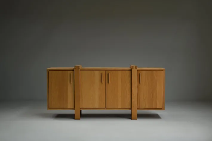 Pamono Brustalist Oak Sideboard, Belgium, 1990s Outlet