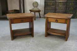 Pamono Brutalist Bedside Tables in Elm by Aranjou, 1960, Set of 2 Best