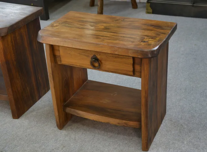 Pamono Brutalist Bedside Tables in Elm by Aranjou, 1960, Set of 2 Best