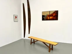 Pamono Brutalist Bench with Yellow Pop Seat, 1960s Hot