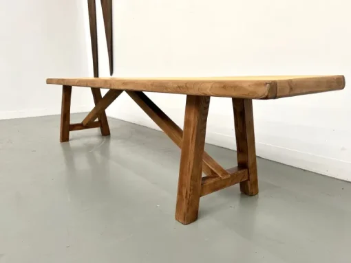 Pamono Brutalist Bench with Yellow Pop Seat, 1960s Hot