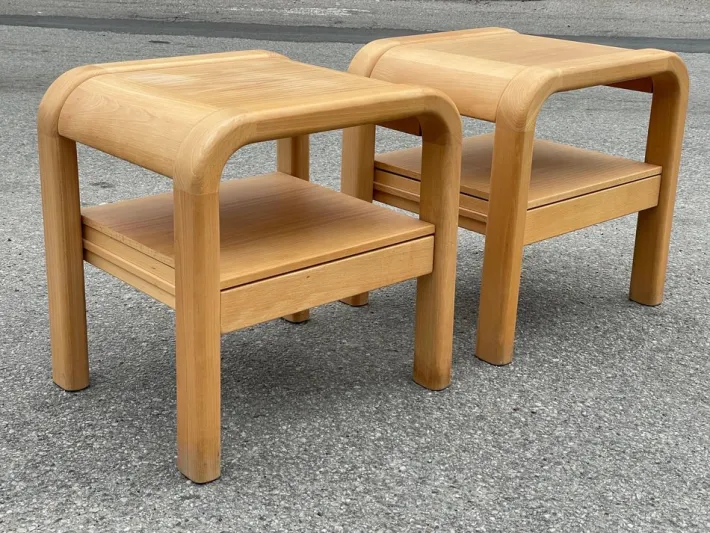 Pamono Brutalist Nightstands by Villy Nørgaard, 1993, Set of 2 Sale