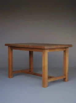 Pamono Brutalist Rustic Oak Dining Table from De Puydt, 1970s Online