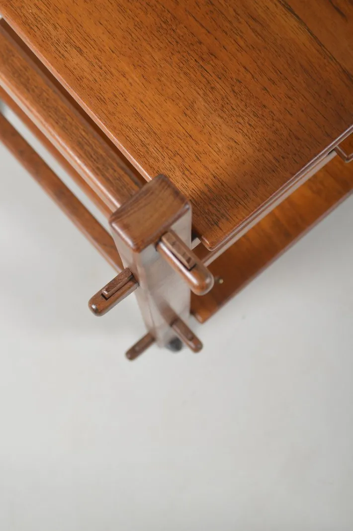 Pamono Brutalist Serving Trolley with Interchangeable Trays, 1970s Hot