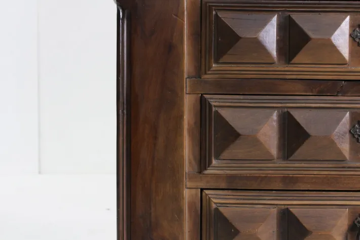 Pamono Brutalist Spanish Carved Sideboard Chest of Drawers, 1960s