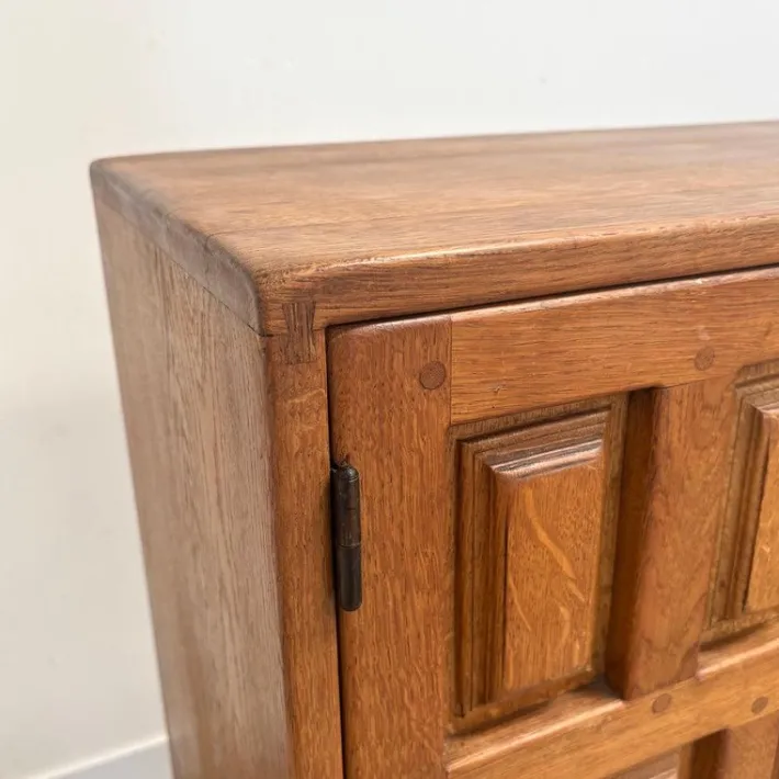Pamono Brutalist Style Spanish Sideboard in Oak, 1970s Clearance