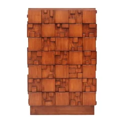 Pamono Brutalist Wooden Chest of Drawers, Italy, 2010s Clearance