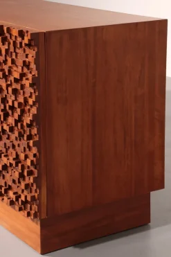 Pamono Brutalist Wooden Sideboards, 1960s, Set of 2 Outlet