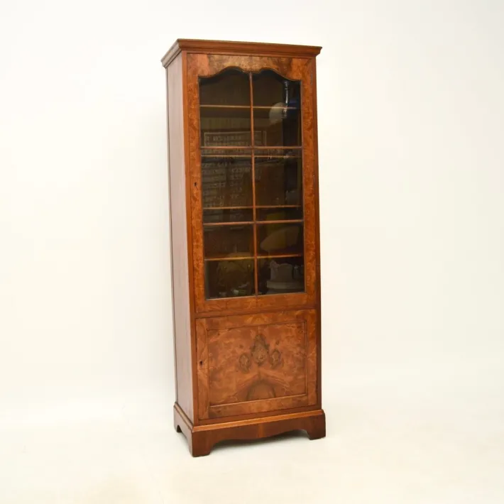 Pamono Burr Walnut Bookcase, 1930s Clearance
