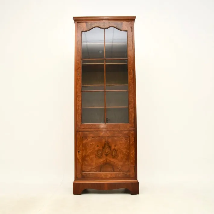Pamono Burr Walnut Bookcase, 1930s Clearance