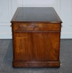 Pamono Burr Walnut Twin Pedestal Desk from Royal Druce & Co., London, United Kingdom, 1840s Discount