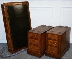 Pamono Burr Walnut Twin Pedestal Desk from Royal Druce & Co., London, United Kingdom, 1840s Discount