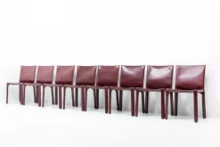 Pamono Cab 412 Bordeaux Red Chair Set by Mario Bellini for Cassina, 1990s, Set of 8 Discount
