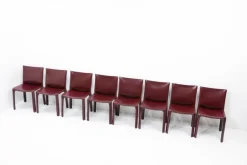 Pamono Cab 412 Bordeaux Red Chair Set by Mario Bellini for Cassina, 1990s, Set of 8 Discount