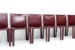 Pamono Cab 412 Bordeaux Red Chair Set by Mario Bellini for Cassina, 1990s, Set of 8 Discount