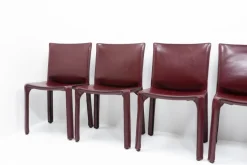 Pamono Cab 412 Bordeaux Red Chair Set by Mario Bellini for Cassina, 1990s, Set of 8 Discount