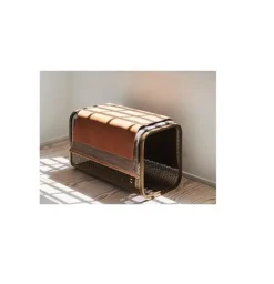 Pamono Caballito Piccolo Bench in Leather and Fabric by Oscar Maschera Online