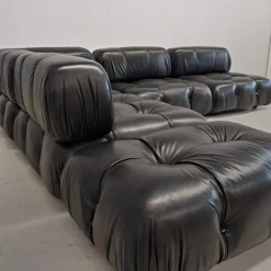 Pamono Camaleonda Modular Sofa in Black Leather by Mario Bellini for C&B / B&B Italia, 1970s, Set of 5 Online