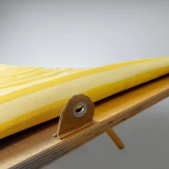 Pamono Camp Cot in Wood and Yellow Canvas, 1960s Outlet
