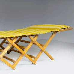 Pamono Camp Cot in Wood and Yellow Canvas, 1960s Outlet