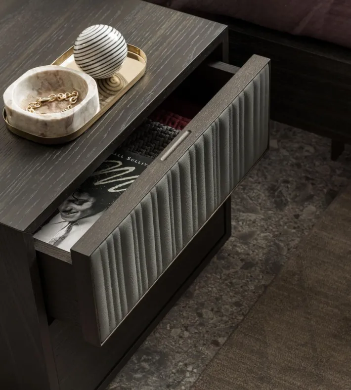 Pamono Canette Laguna Oak and Leather Nightstand by Morica Design Discount
