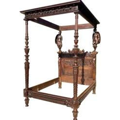 Pamono Canopy Bed by Henri-Auguste Fourdinois Sale