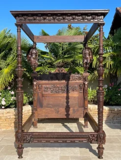 Pamono Canopy Bed by Henri-Auguste Fourdinois Sale
