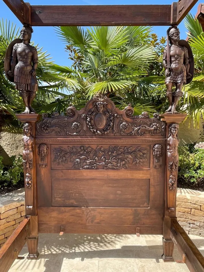 Pamono Canopy Bed by Henri-Auguste Fourdinois Sale
