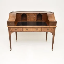 Pamono Carlton House Desk in Burr Walnut, 1890s Discount