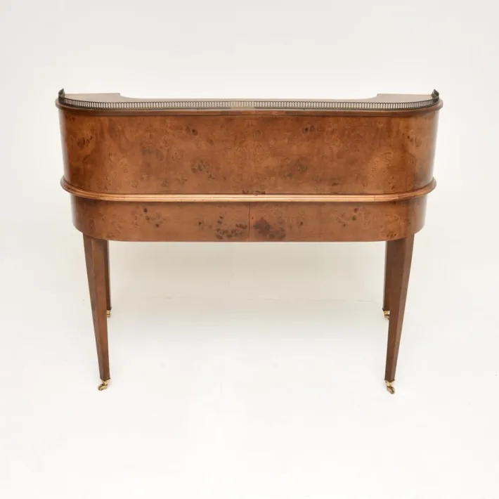 Pamono Carlton House Desk in Burr Walnut, 1890s Discount