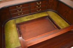 Pamono Carlton House Desk in Inlaid Mahogany with Leather Top, 1890s Sale