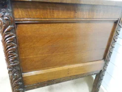 Pamono Carved Oak Pedestal Desk Discount