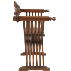 Pamono Carved Walnut Desk Chair by Michele Bonciani, 1930s Discount