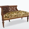 Pamono Carved Wooden Bench, 1880 Clearance