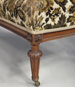 Pamono Carved Wooden Bench, 1880 Clearance