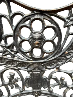 Pamono Cast Iron and Wood Bench, 1960
