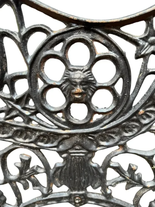 Pamono Cast Iron and Wood Bench, 1960