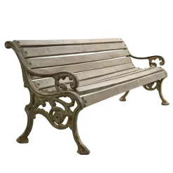 Pamono Cast Iron and Wood Garden Bench New
