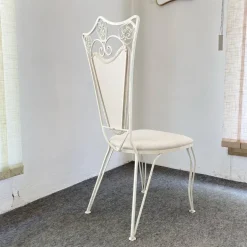 Pamono Chairs in Wrought Iron with Fabric Seats & Back, 1970s, Set of 4 Hot