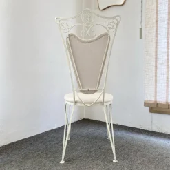 Pamono Chairs in Wrought Iron with Fabric Seats & Back, 1970s, Set of 4 Hot