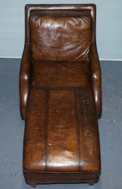 Pamono Chaise Lounge in Hand Dyed Leather New