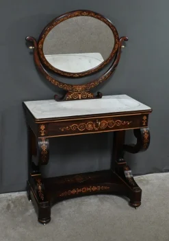 Pamono Charles X Marquetry Dressing Table, Early 19th Century Hot