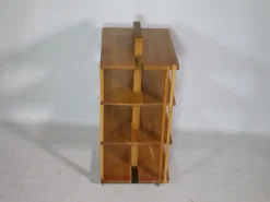 Pamono Cherry Wood Rolling Shelf, 1970s New