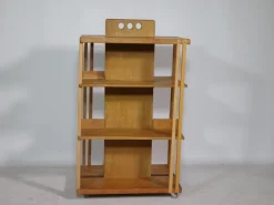 Pamono Cherry Wood Rolling Shelf, 1970s New