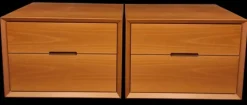 Pamono Cherrywood Bedside Tables, Italy, 1980s, Set of 2 Discount