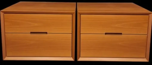 Pamono Cherrywood Bedside Tables, Italy, 1980s, Set of 2 Discount