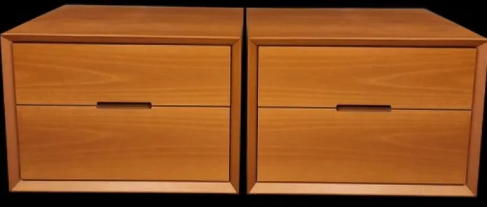 Pamono Cherrywood Bedside Tables, Italy, 1980s, Set of 2 Discount