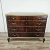 Pamono Chest of Drawers in Mahogany and Maple with Lacquered Feet, 1950 Outlet