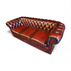 Pamono Chesterfield Leather Sofa and Chairs from Winchester, Set of 3 New