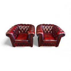 Pamono Chesterfield Leather Sofa and Chairs from Winchester, Set of 3 New